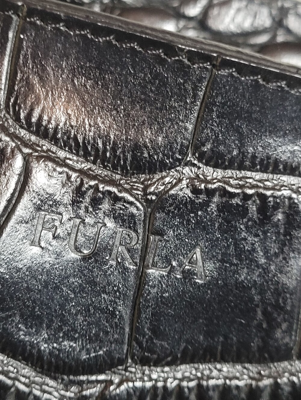 Furla croc embossed tote bag - Picture 10 of 14